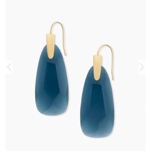 kendra scott maize drop earrings in dark teal